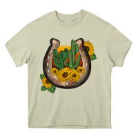 Western Horseshoe Sunflower Cactus Heavy Core Tee | Teevron