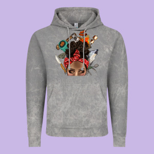 Wild Camping Afro Messy Bbs Vintage Hoodie Designed By Bundleandbundleshop
