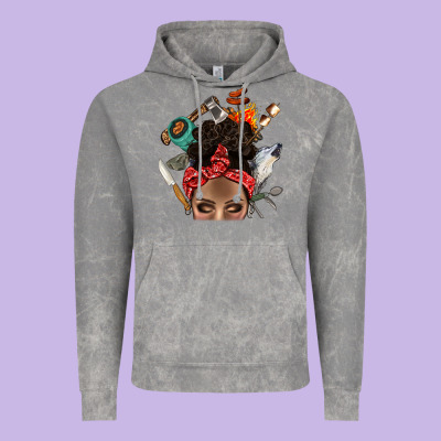Wild Camping Afro Messy Bbs Vintage Hoodie Designed By Bundleandbundleshop