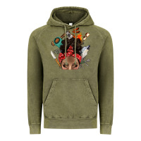 Vintage Olive Wild Camping Afro Messy Bbs Vintage Hoodie - BundleAndBundleShop