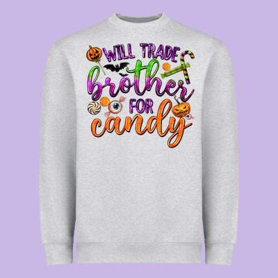 Will Trade Brother For Candy Heavyweight Sweatshirt Designed By Texasbilliewilder