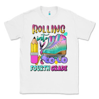 White rolling into fourth grade Classic Tee - BundleAndBundleShop