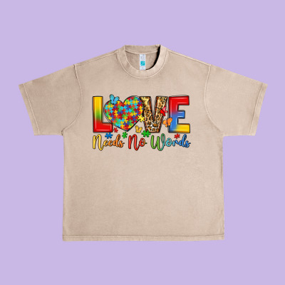 Love Needs No Words Urban Heavy Tee Designed By Lillyallendesigns