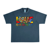 Midnight Navy love needs no words Urban Heavy Tee - LillyAllenDesigns