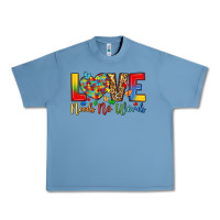 Pebble Blue love needs no words Urban Heavy Tee - LillyAllenDesigns