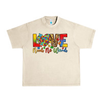 Sandshell love needs no words Urban Heavy Tee - LillyAllenDesigns