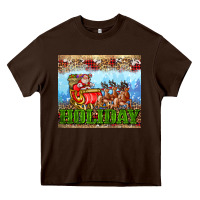 Chocolate Brown holiday and santa. claus Heavy Core Tee - AdoDesignShop