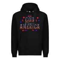 Black 4 july god bless america western Premium Hoodie - CowCowDesign