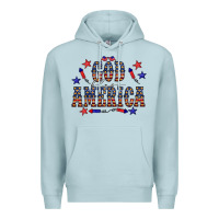 Blue Mist 4 july god bless america western Premium Hoodie - CowCowDesign