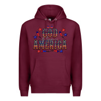 Burgundy 4 july god bless america western Premium Hoodie - CowCowDesign