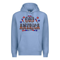 Colony Blue 4 july god bless america western Premium Hoodie - CowCowDesign