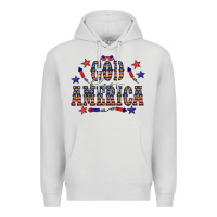 Dove Grey 4 july god bless america western Premium Hoodie - CowCowDesign
