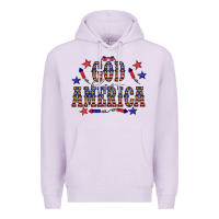 Lilac 4 july god bless america western Premium Hoodie - CowCowDesign