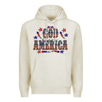 Oatmeal Heather 4 july god bless america western Premium Hoodie - CowCowDesign