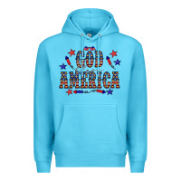 Ocean Blue 4 july god bless america western Premium Hoodie - CowCowDesign