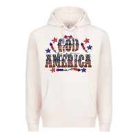 Pale Pink 4 july god bless america western Premium Hoodie - CowCowDesign