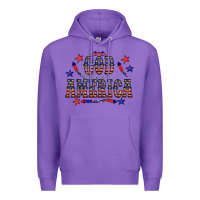 Purple 4 july god bless america western Premium Hoodie - CowCowDesign