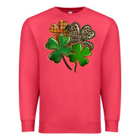 Cardinal Leopard shamrock St. Patricks Day Premium Sweatshirt - FaDigitalArtStudio