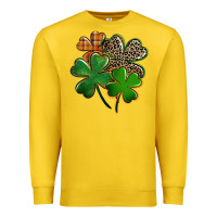 Lemon Leopard shamrock St. Patricks Day Premium Sweatshirt - FaDigitalArtStudio