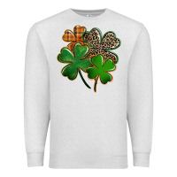 Leopard Shamrock St. Patricks Day Premium Sweatshirt | Teevron