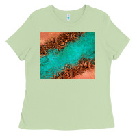 Matcha leather turquoise glitter tumbler Ladies Tee - Jasminsmagicworld