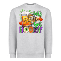 Heather Grey Lets Get Boozy Heavyweight Sweatshirt - texasbilliewilder