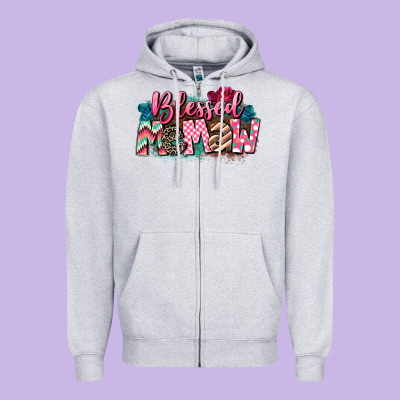 Blessed Memaw Mother's Day Zipper Hoodie Designed By Cowgirlartshop