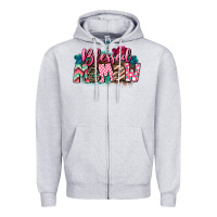 Heather Grey Blessed memaw Mother's Day Zipper Hoodie - CowGirlArtShop