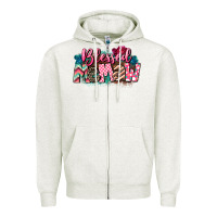 Oatmeal Heather Blessed memaw Mother's Day Zipper Hoodie - CowGirlArtShop