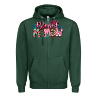 Sports Green Blessed memaw Mother's Day Zipper Hoodie - CowGirlArtShop