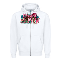 White Blessed memaw Mother's Day Zipper Hoodie - CowGirlArtShop