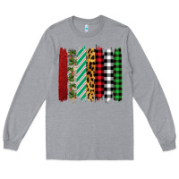 Heather Grey christmas brushstrokes Long Sleeve Tee - Bettercallsaul