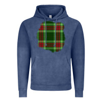 Vintage Denim Christmas Tartan Patch Vintage Hoodie - BundleAndBundleShop