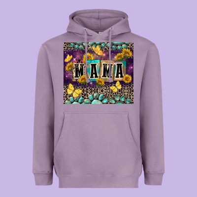 Mama With Sunflowers Heavyweight Hoodie Designed By Fadigitalartstudio