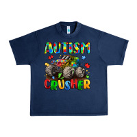 Navy autism crusher Urban Heavy Tee - LillyAllenDesigns