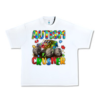 White autism crusher Urban Heavy Tee - LillyAllenDesigns