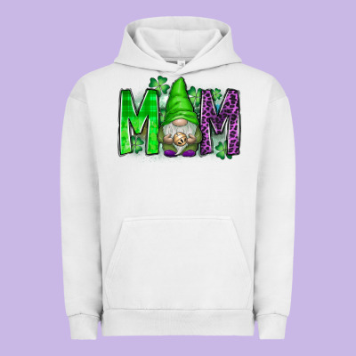 St Patricks Day Mom Gnome Urban Hoodie Designed By Cowhidedigitalart