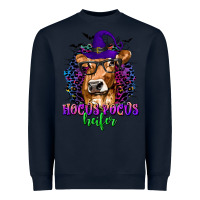 Navy Hocus Pocus Heifer with Cow and Halloween Heavyweight Sweatshirt - texasbilliewilder