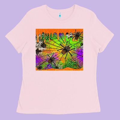 Spiders Halloween Tumbler Ladies Tee Designed By Jasminsmagicworld