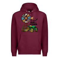 Burgundy So God Made a Farmer Premium Hoodie - JahusDesignShop