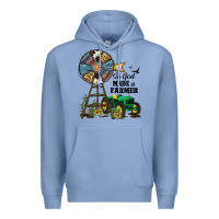 Colony Blue So God Made a Farmer Premium Hoodie - JahusDesignShop