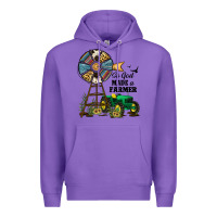 Purple So God Made a Farmer Premium Hoodie - JahusDesignShop