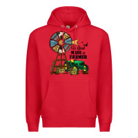 Red So God Made a Farmer Premium Hoodie - JahusDesignShop