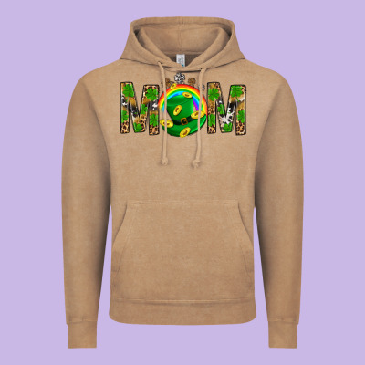 Western Mom With Shamrock Vintage Hoodie Designed By Bundleandbundleshop