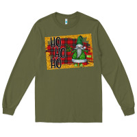 Army Green Christmas Ho Ho Ho Long Sleeve Tee - Bettercallsaul