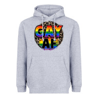 Heather Grey Gay af Heavyweight Hoodie - FaDigitalArtStudio