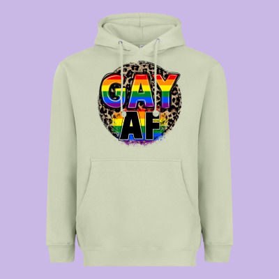 Gay Af Heavyweight Hoodie Designed By Fadigitalartstudio