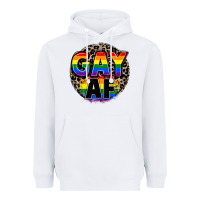White Gay af Heavyweight Hoodie - FaDigitalArtStudio