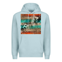 Blue Mist Leopard Cowhide Pattern Premium Hoodie - CowCowDesign