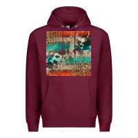 Burgundy Leopard Cowhide Pattern Premium Hoodie - CowCowDesign